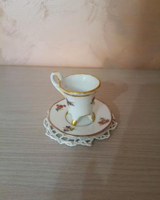 Vecchio set tazzina con piattino ceramica Limoges