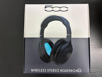 CUFFIE STEREO WIRELESS FIAT 500 BLU nuove