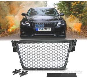 GRIGLIA PER AUDI A4 B8 08-11 COLORE NERO LOOK RS