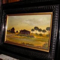 Coppia quadri antichi dipinti ad olio