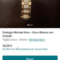 Orologio Michael Kors - Oro e Bianco con Cristalli
