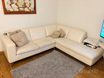 DIVANO IN PELLE COLOR CREMA