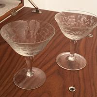 8 coppe champagne - bicchieri cristallo decorato