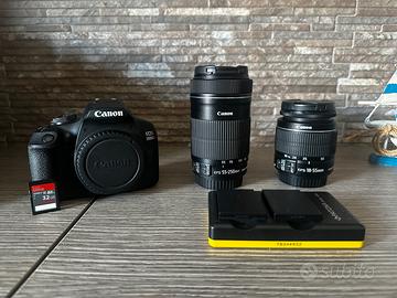 CANON EOS 2000D + EFS 18-55 mm + EFS 55-250 mm