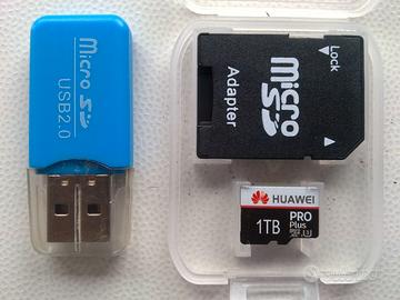micro sd Huawei alta capacità 1TB con adattatori
