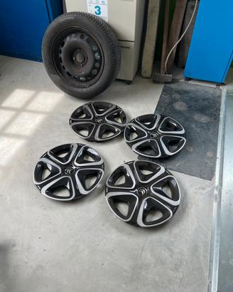 Gomme complete di cerchi e calotte citroen c3