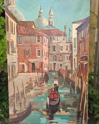 Quadro olio su tela "scorcio di Chioggia"