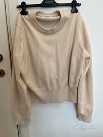 Maglione in filo beige da donna