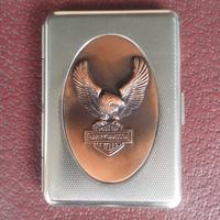 Porta sigarette in metallo Harley Davidson 
80'