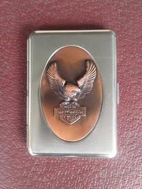 Porta sigarette in metallo Harley Davidson 
80'