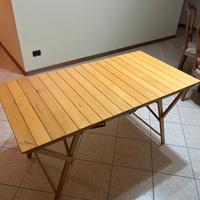 Tavolo in legno pieghevole