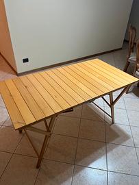 Tavolo in legno pieghevole