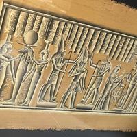 Quadro papiro egizio firmato pergamena