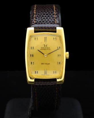 Omega De Ville lady 70s 18 kt gold ref 551030 auto