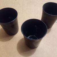 Bicchieri plast nera anni 60 portaspazzolino denti
