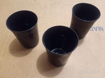 Bicchieri plast nera anni 60 portaspazzolino denti