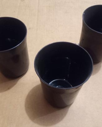 Bicchieri plast nera anni 60 portaspazzolino denti