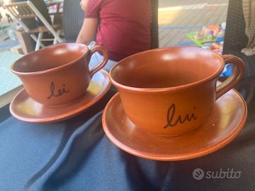 Set tazze con scritta lei-lui