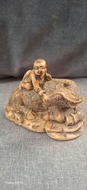 Statuetta orientale stile Netsuke 