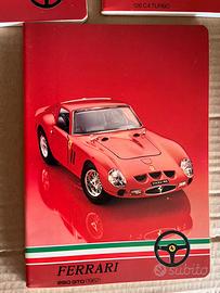 Set tre quaderni vintage Ferrari-Bburago anni 80