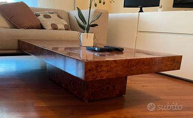 tavolino in radica di noce