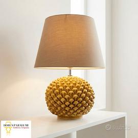 Lume Sfera Miele Pigna Caltagirone con Paralume