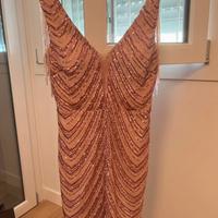 Vestito rosa paillettes taglia M