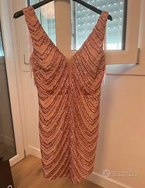 Vestito rosa paillettes taglia M