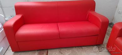 DIVANO LETTO MATRIMONIALE  ROSSO 