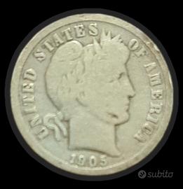 antica moneta americana in argento 