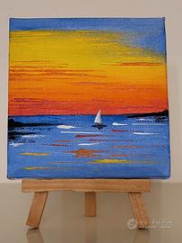 Quadro " Vela al tramonto "