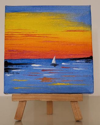 Quadro " Vela al tramonto "