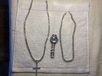 Set Gioielli Hip Hop / Trap Silver Iced Out