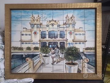 Quadro pannello ceramica dipinta a mano 