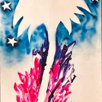 copia dipinto Palma Mario Schifano 210 x 140