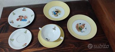 Raro Set da Colazione Vintage per Bambini