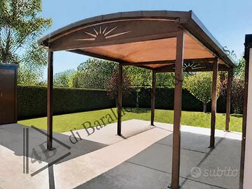 GAZEBO CON STRUTTURA IN FERRO E TETTO TONDO