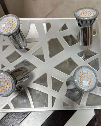 Plafoniere a led con 4 faretti e singolo