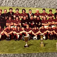 Cartolina calcio squadra Milan 1973/1974