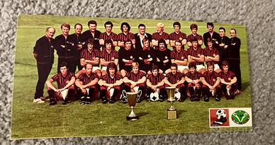 Cartolina calcio squadra Milan 1973/1974