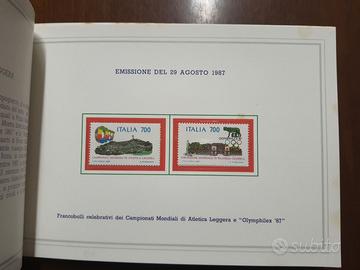 Emissione carte valori postali 1987