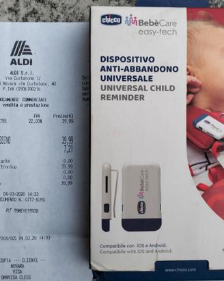 Chicco - dispositivo anti abbandono bambini