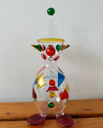 Pagliaccio in vetro di Murano firmato Favini