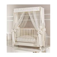 Culla in legno laccato c/cassetto e baldacchino