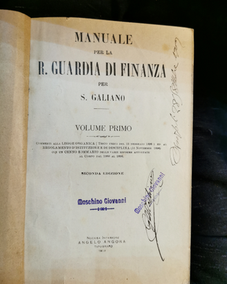 Manuale per La Regia Guardia di Finanza