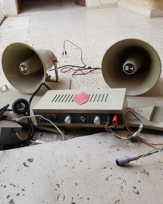 Kit amplificazione con due trombe e microfono