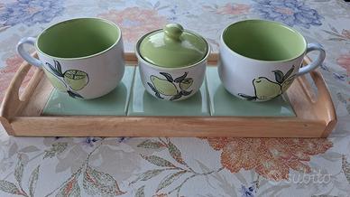 Set colazione ceramica "I Simboli" Nuovo mai usato