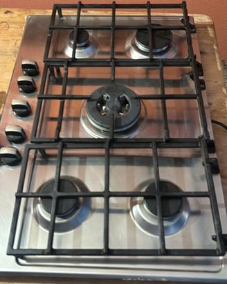 Piano Cottura a Gas 5 Fuochi in Acciaio Inox 