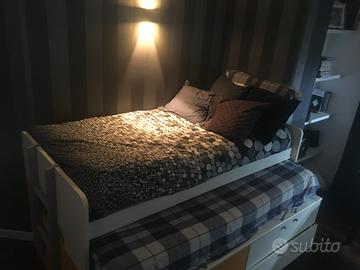 Letto laccato con reti ortopediche