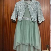 Vestito verde con giacca